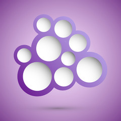 Abstract violet speech bubble background