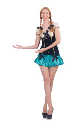 Woman isolated on the white background