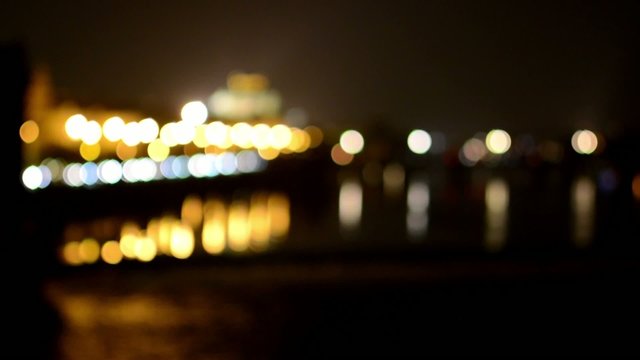 night city - lamps and headlights - blurred
