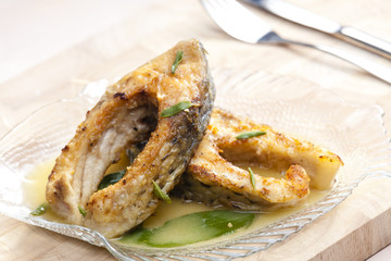carp with butter and sage