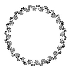 Black tribal frame in ethnic style, vector