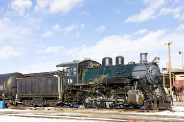 Fototapeta na wymiar steam locomotive, Alamosa, Colorado, USA