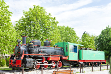 Fototapeta na wymiar steam locomotive, Kostolac, Serbia