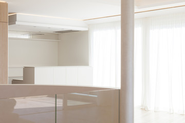 Fototapeta na wymiar Bright neutral modern interior
