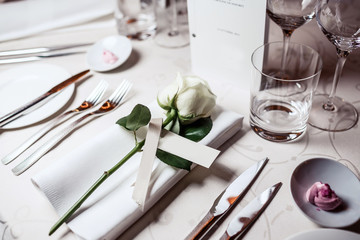 Table setting for celebration