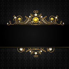 Jewellery black background © Macrovector