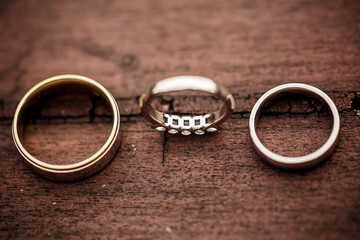 Three wedding rings