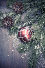 Christmas background with swow 