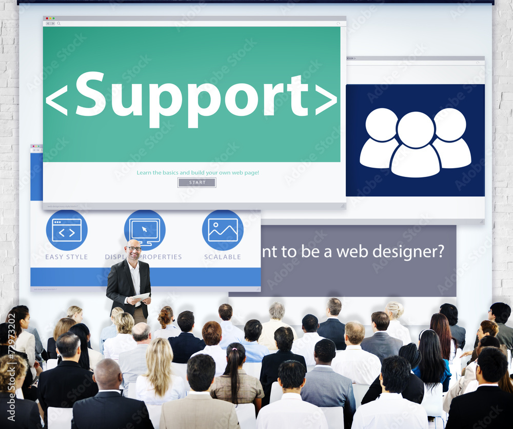 Sticker Business People Seminar Support Concepts - Stickers