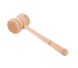 Wooden meat mallet.