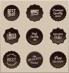 Elegant brown label set