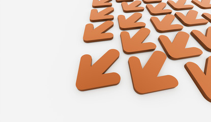 Orange arrows background business