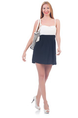 Woman with bag in fashion concept