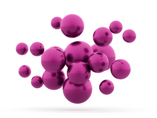 Purple sphere business concept rendered