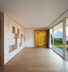 Luxury room with geometric art wall