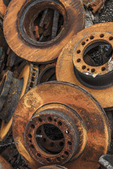 Gone with the Rust - rusty and colorful iron parts of machines