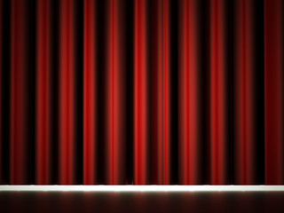 Red theatre curtain