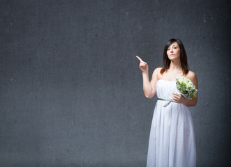 bride indicated empty space