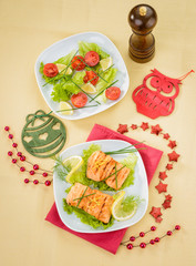 Salmone grigliato per menù di Natale