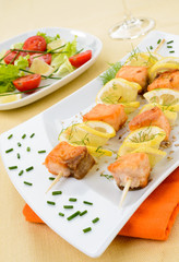 Spiedini di salmone