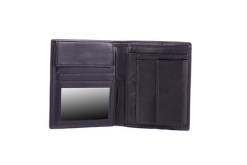 Black leather wallet.