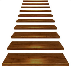 Holztreppe dunkel-braun mit Alphakanal