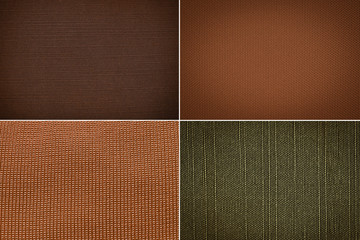 Fototapeta premium Set fabric texture background