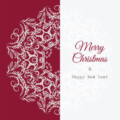 Christmas card with snowflakes