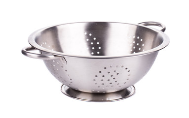 Steel metal bowl.