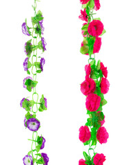 Close up of artificial flowers.