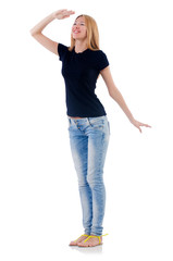 Fototapeta premium Young woman in fashion concept