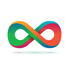 Colorful infinity symbol