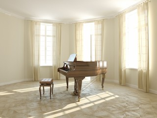 wood piano