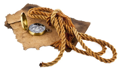 old paper and a compass