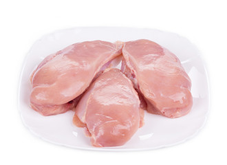 raw meat in plate