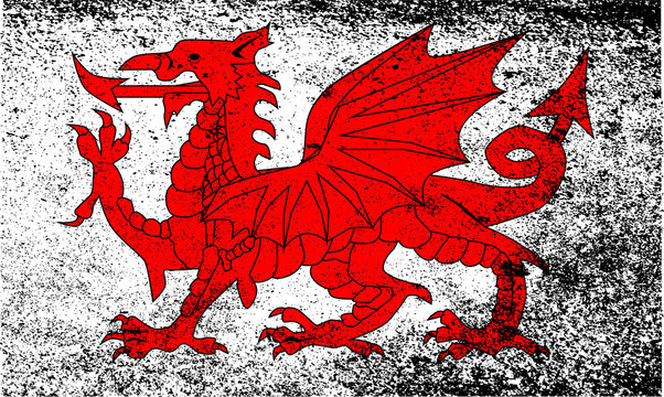 Welsh Dragon Grunge