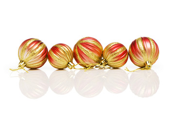 Christmas decorations in festive holiday concept