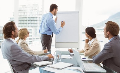 Young business people in board room meeting