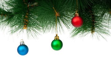 Christmas decoration isolated on the white