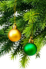 Christmas decoration isolated on the white