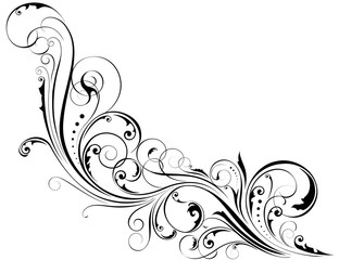 Corner floral ornament