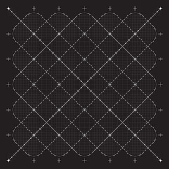 Grid for modern virtual technology user interface HUD