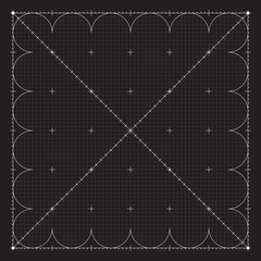 Grid for modern virtual technology user interface HUD