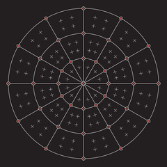 Grid for modern virtual technology user interface HUD