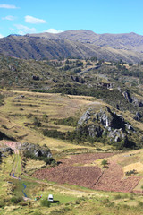 Fototapeta na wymiar mountain landscape near Cusco in Peru