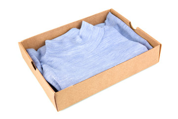 Clothes in open container