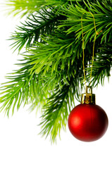 Christmas decoration isolated on the white