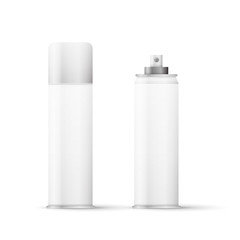 White metal bottle with sprayer cap for perfume, deodorant