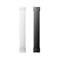 White And Black Blank Foil Packaging Plastic Package