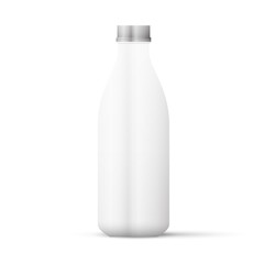 Blank Milk or Juice Pack isolated on white background.